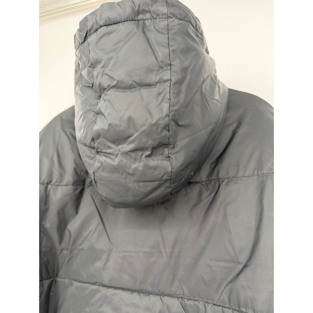 Madewell Womens Black Hooded Puffer Jacket Chevron Quilted Coat XL MA301 FA20 - Picture 15 of 16